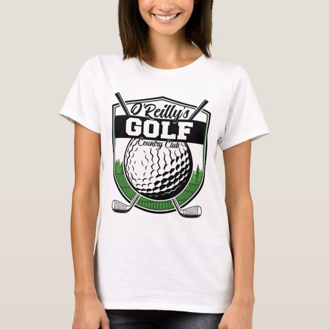 Personalised Golfer Player Pro Golf Country Club  T-Shirt (Front)