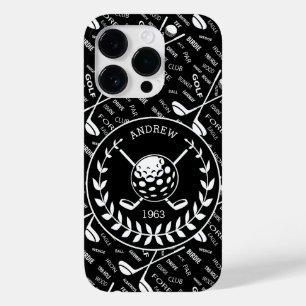 Personalised golfer stylish golf logo Case-Mate iPhone 14 pro case