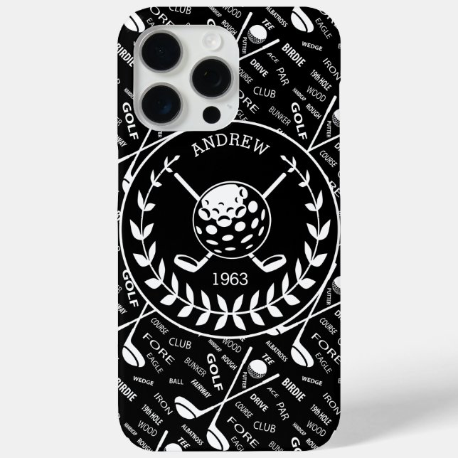Personalised golfer stylish golf logo Case-Mate iPhone case (Back)