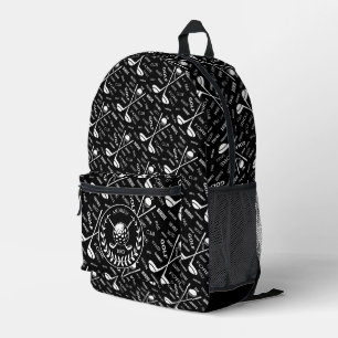 Personalised golfer stylish golf logo printed backpack