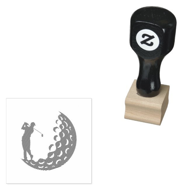 Personalised Golfer's Address Labels, Custom Ink & Rubber Stamp (Stamped)