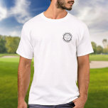 Personalised Golfer's Hole in One Classic Golf T-Shirt<br><div class="desc">Featuring an aged stamp effect classic retro design. Personalise the golfer's name,  location hole number and date to create a great keepsake to celebrate that fantastic golf hole in one. Designed by Thisisnotme©</div>