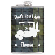 Personalised Golfer's Vinyl Wrapped Flask
