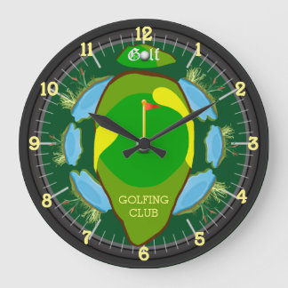 Personalised Golfing Club Large Clock