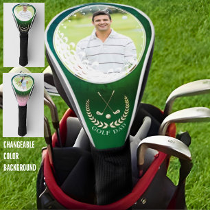 Personalised Golfing Photo Driver Cover, White Golf Head Cover