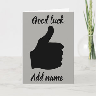 Personalised good luck card