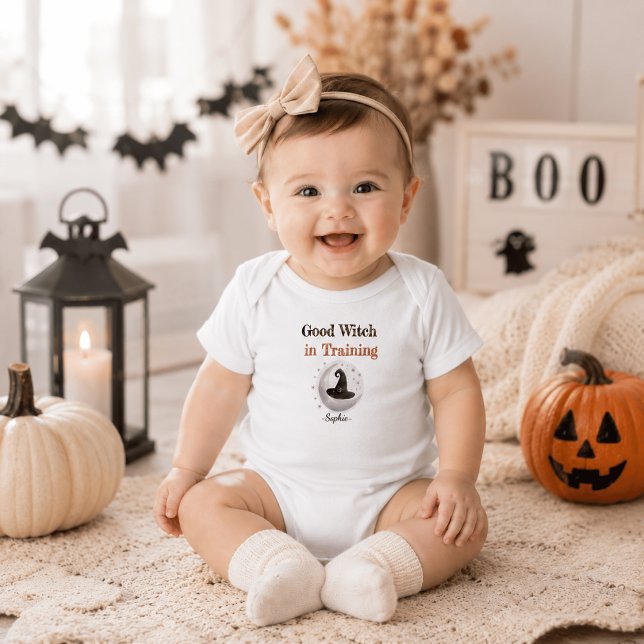 Personalised Good Witch in Training –  Baby Bodysuit (Creator Uploaded)