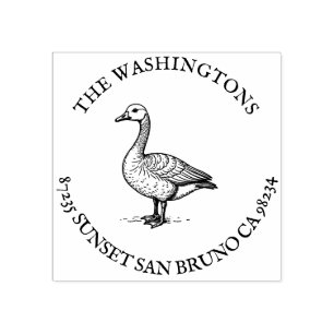 Personalised Goose Return Address Stamp Name