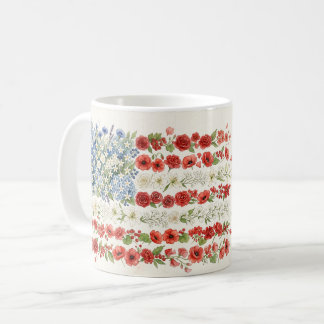 Personalised Gorgeous Watercolor American Flag Coffee Mug