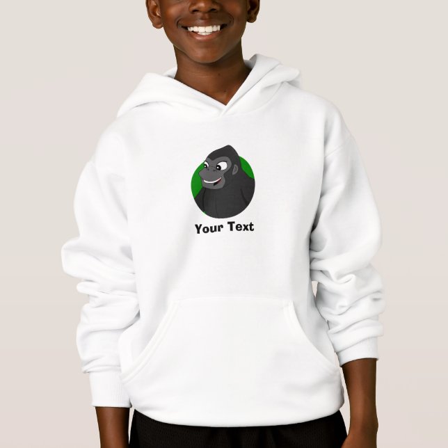 Personalised Gorilla Cartoon Hoodie (Front)