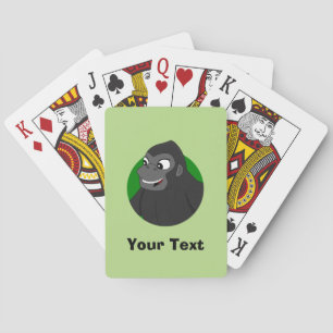 Personalised Gorilla Cartoon Playing Cards