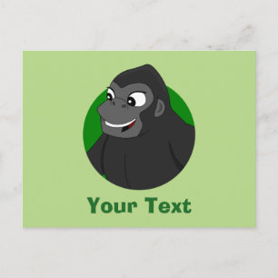 Personalised Gorilla Cartoon Postcard