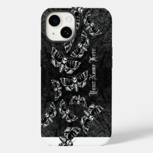 Personalised Goth Death Head Hawk Moth Gothic iPhone 14 Case