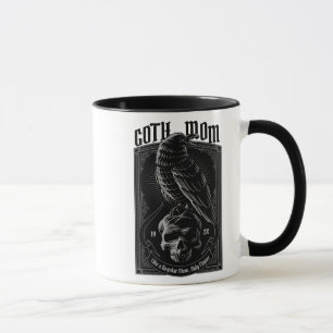 Personalised Goth Mum, Raven & Skull Mug