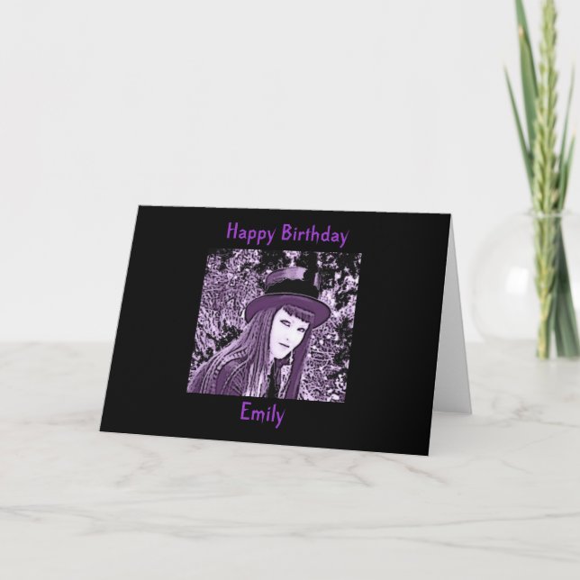 Personalised Gothic Birthday Card (Front)