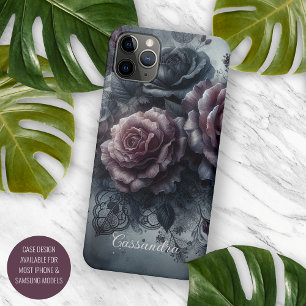 Personalised Gothic Chic Rose Floral Victorian iPhone 11 Pro Max Case