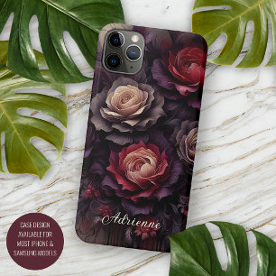 Personalised Gothic Dark Roses Floral Victorian iPhone 16 Pro Max Case