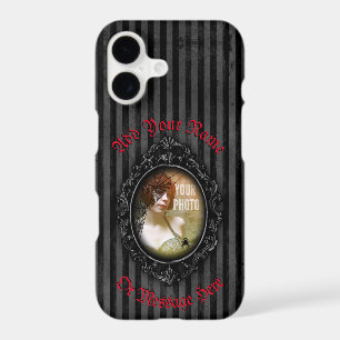 Personalised Gothic Frame With Spider iPhone Case