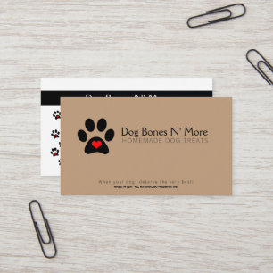 Personalised Gourmet Dog Treats Bakery Busines Business Card