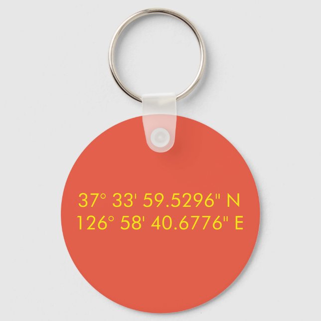 Personalised GPS keychain (Front)