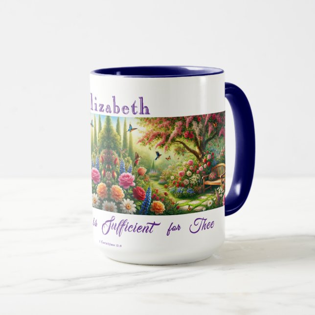 Personalised Grace Garden Mug (Front Right)