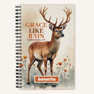 Personalised Grace Like Rain Christian Journal