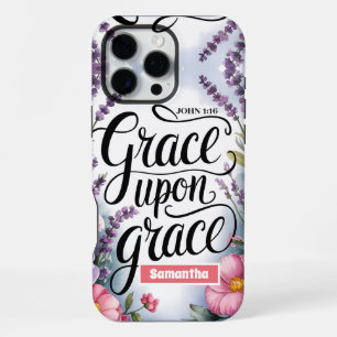 Personalised Grace Upon Grace Christian Women iPhone 16 Pro Max Case