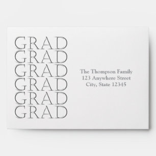 Personalised GRAD Envelope-decorated liner Silver Envelope