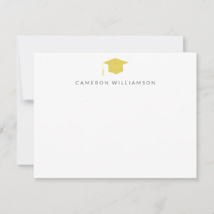 Personalised Grad Graduation Cap Graduate Name Thank You Card