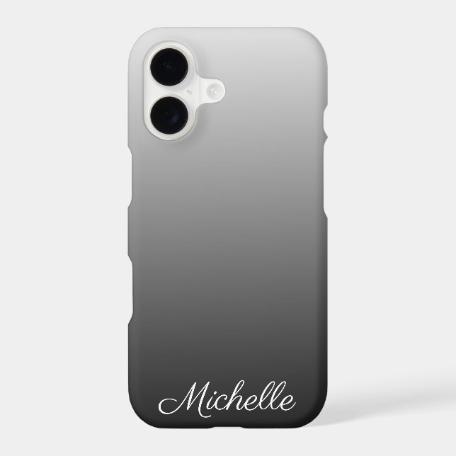 Personalised gradient ombre black shades of grey (Back)