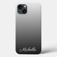 Personalised gradient ombre black shades of grey C