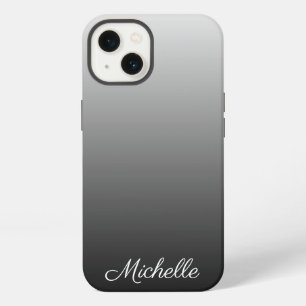 Personalised gradient ombre black shades of grey C iPhone 13 Case