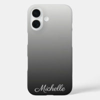 Personalised gradient ombre black shades of grey