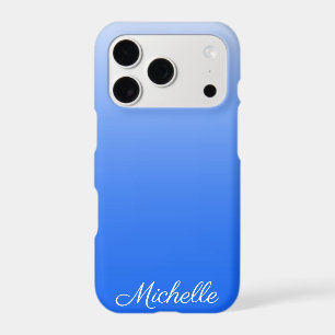 Personalised gradient ombre electric blue