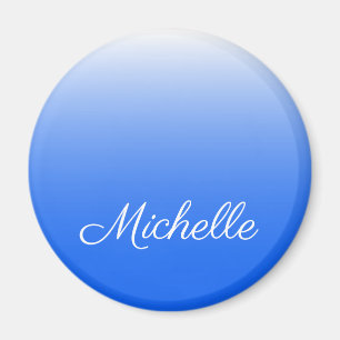 Personalised gradient ombre electric blue magnet