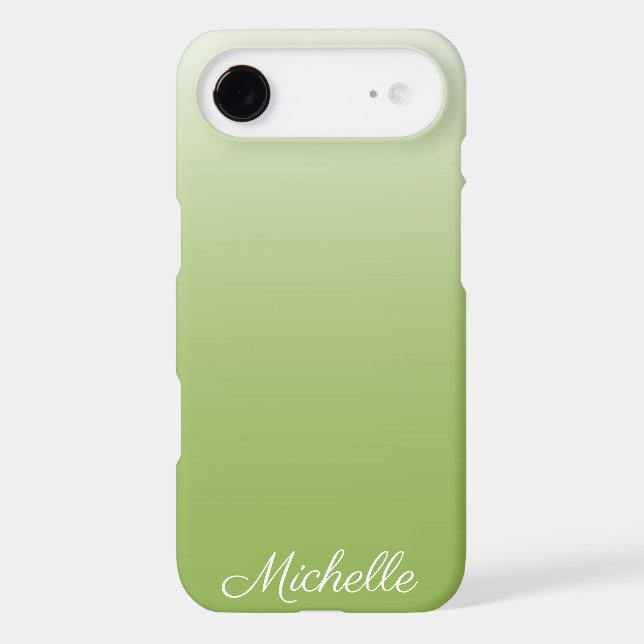 Personalised gradient ombre greenery green (Back)