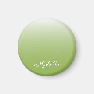 Personalised gradient ombre greenery green magnet