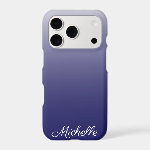Personalised gradient ombre navy blue