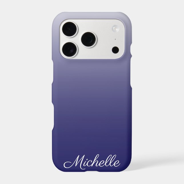 Personalised gradient ombre navy blue (Back)