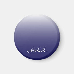 Personalised gradient ombre navy blue magnet