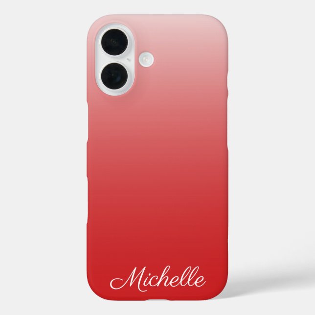 Personalised gradient ombre red Case-Mate iPhone case (Back)