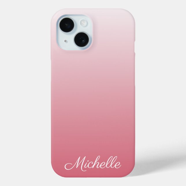 Personalised gradient ombre salmon pink Case-Mate  Case-Mate iPhone Case (Back)