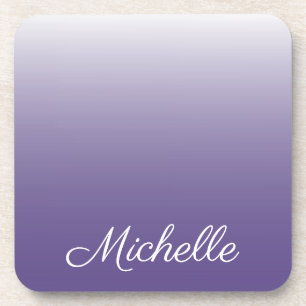 Personalised gradient ombre Ultra Violet Coaster