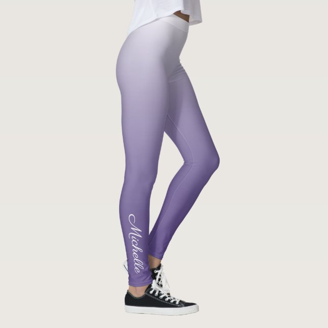 Personalised gradient ombre Ultra Violet Leggings (Right)