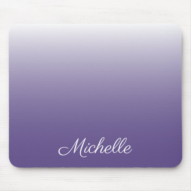 Personalised gradient ombre Ultra Violet Mouse Mat (Front)