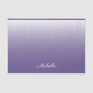 Personalised gradient ombre Ultra Violet Tissue Paper