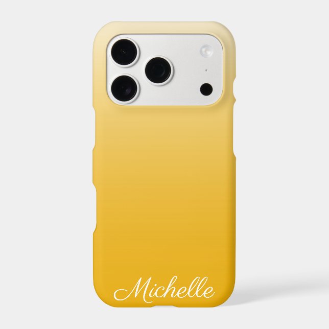 Personalised gradient ombre yellow (Back)