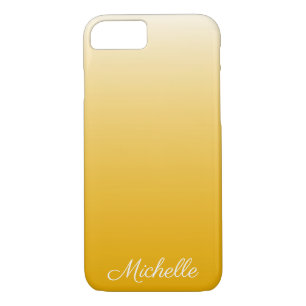 Personalised gradient ombre yellow iPhone 8/7 case