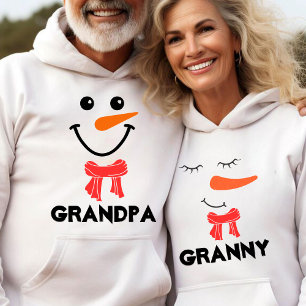Personalised GRADNMA Snowman Matching Family Hoodie
