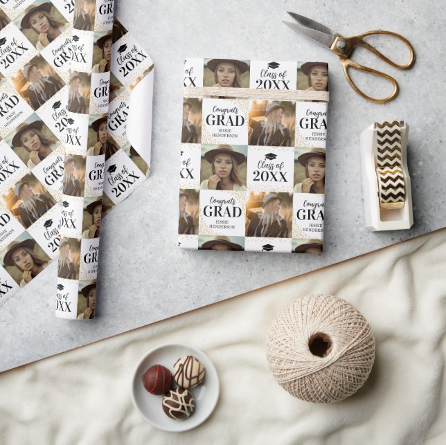 Personalised Graduate 2 Photo Wrapping Paper (Crafts)